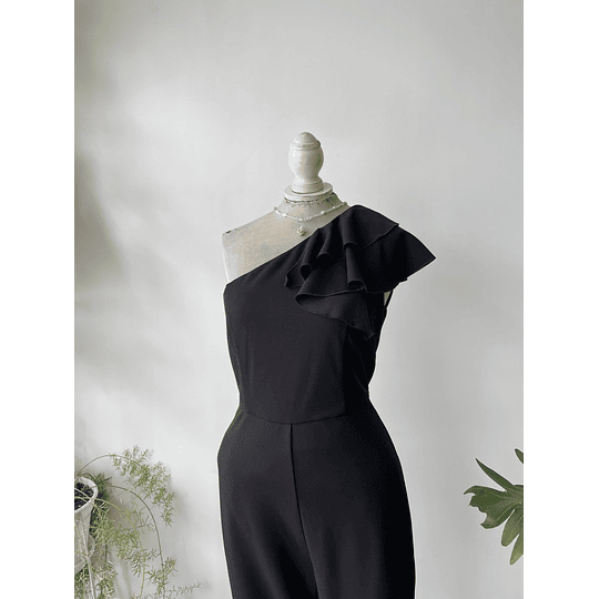 Enterito negro asimétrico. Talla: M