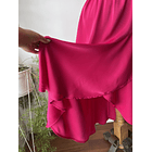 Vestido fucsia. Talla: M elasticado 3