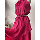 Vestido fucsia. Talla: M elasticado 5
