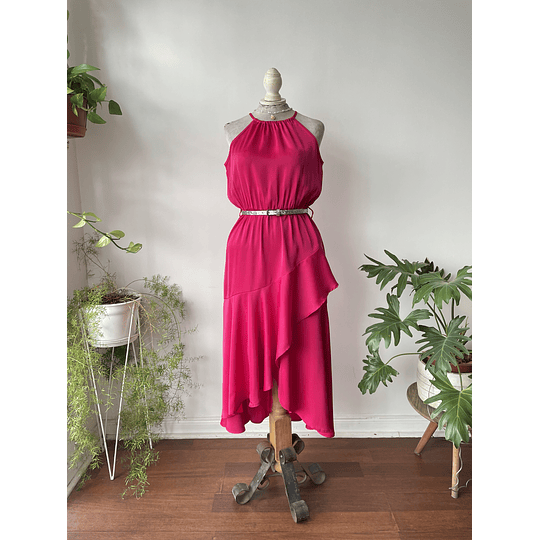 Vestido fucsia. Talla: M elasticado