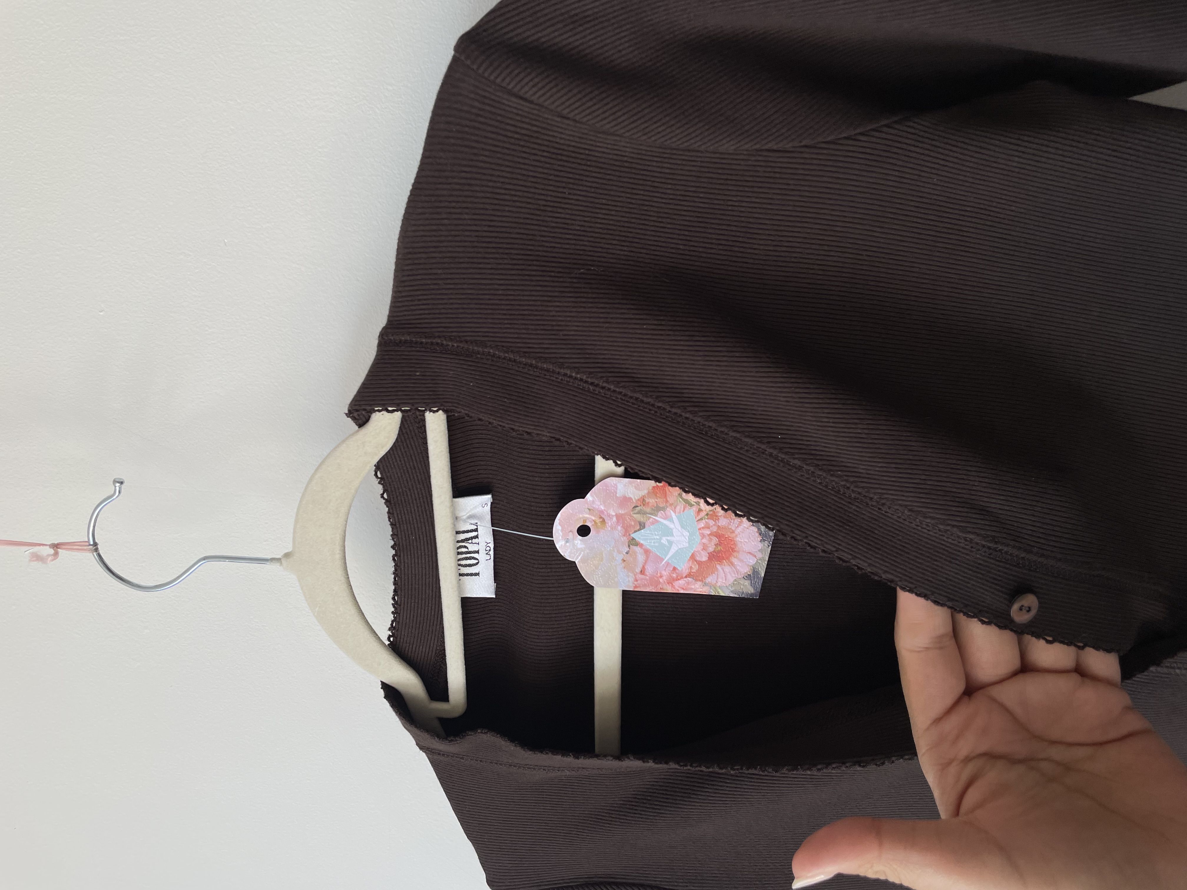 Cardigan café. Talla: S 2