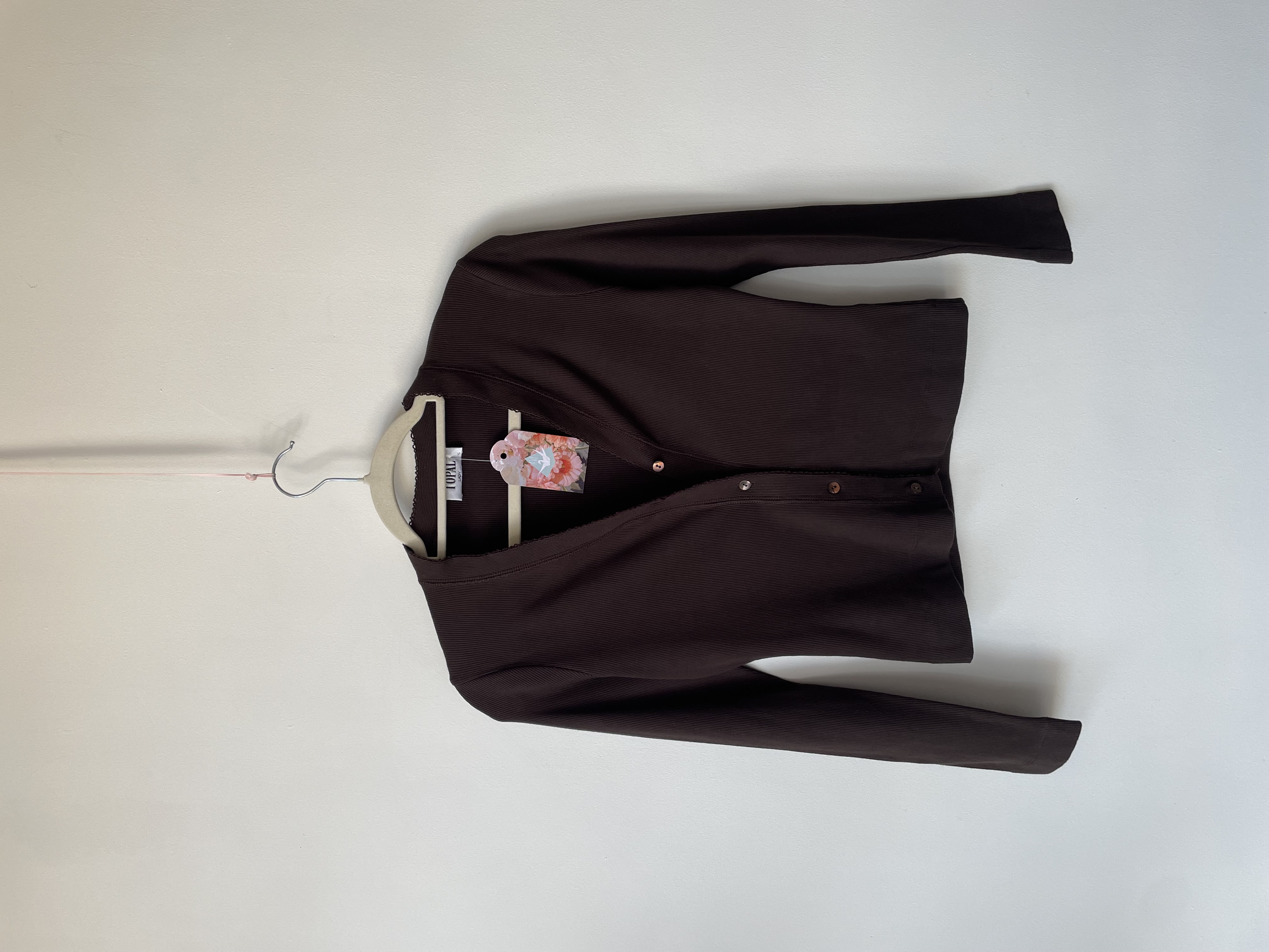 Cardigan café. Talla: S 1