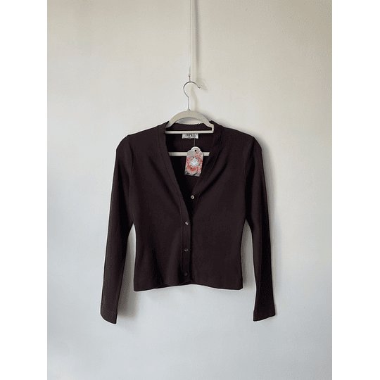 Cardigan café. Talla: S