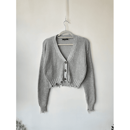 Cardigan gris. Talla: S