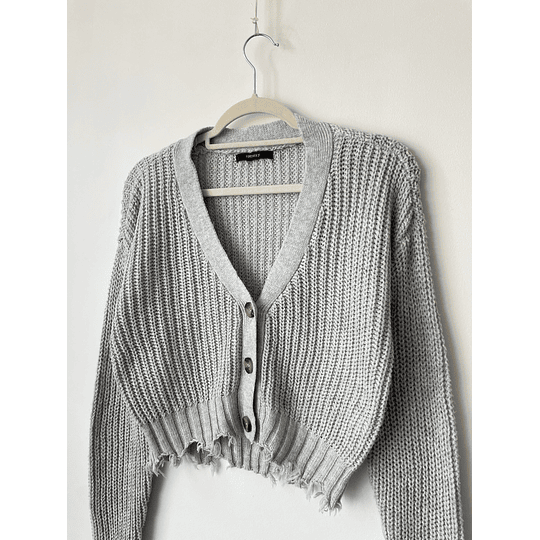 Cardigan gris. Talla: S