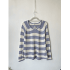 Sweater rayas celeste. Talla: xL 1