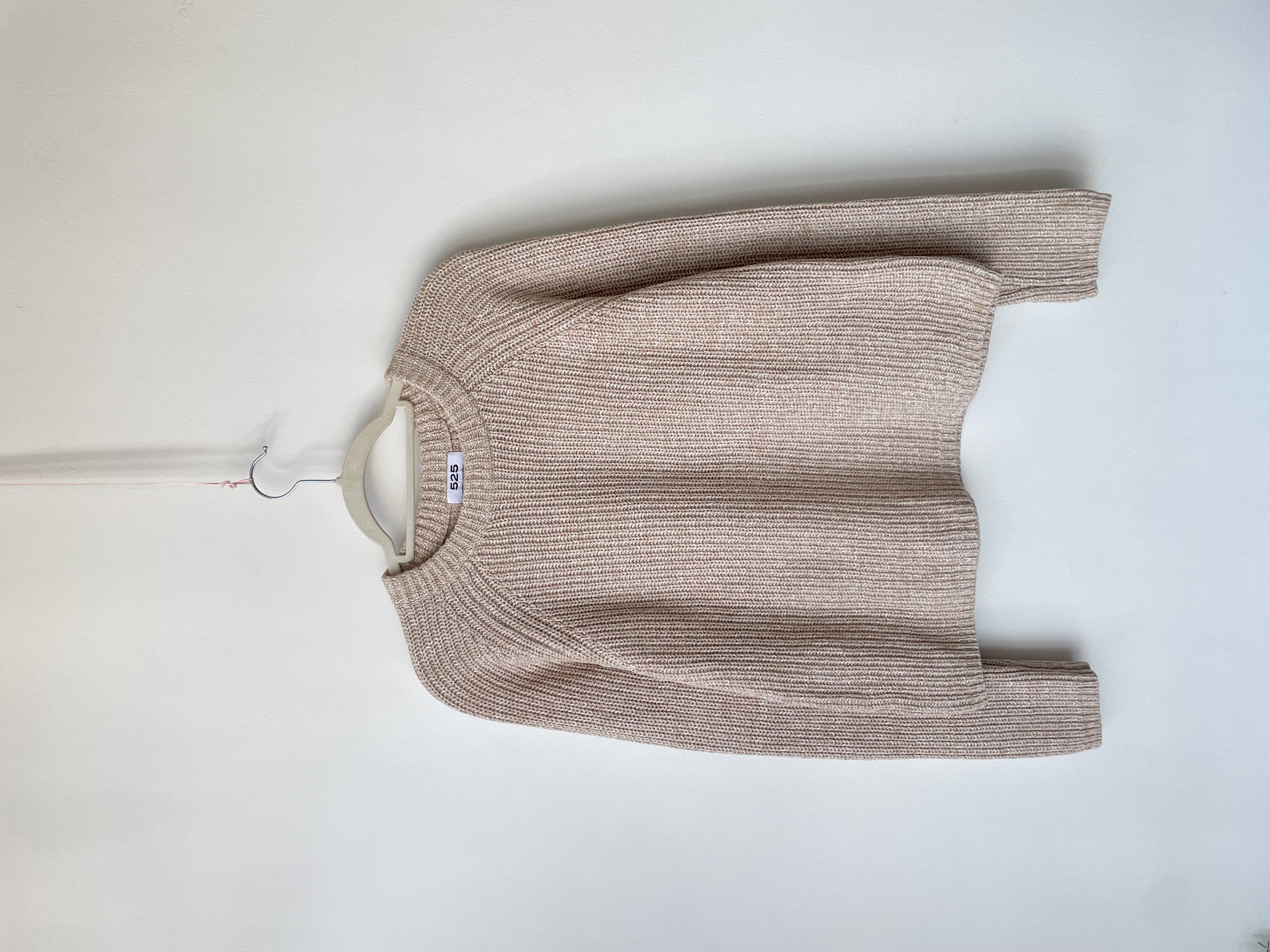 Sweater jaspeado Camel. Talla: S 1