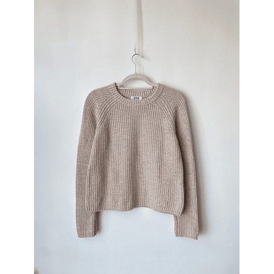 Sweater jaspeado Camel. Talla: S