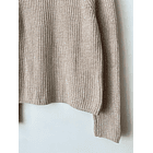 Sweater jaspeado Camel. Talla: S 3