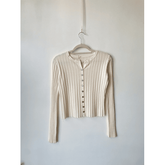 Cardigan crema. Talla: S