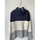 Sweater tricolor. Talla: L 2