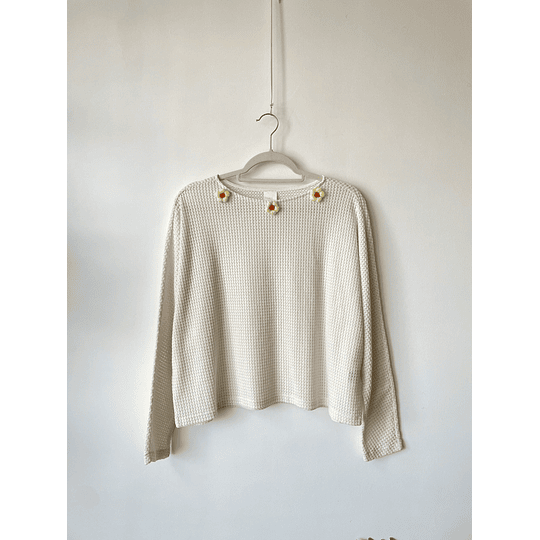 Sweater flores. Talla: M/L