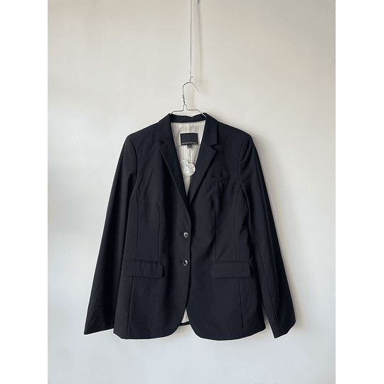 Blazer negro lana. Talla: 8 (M)