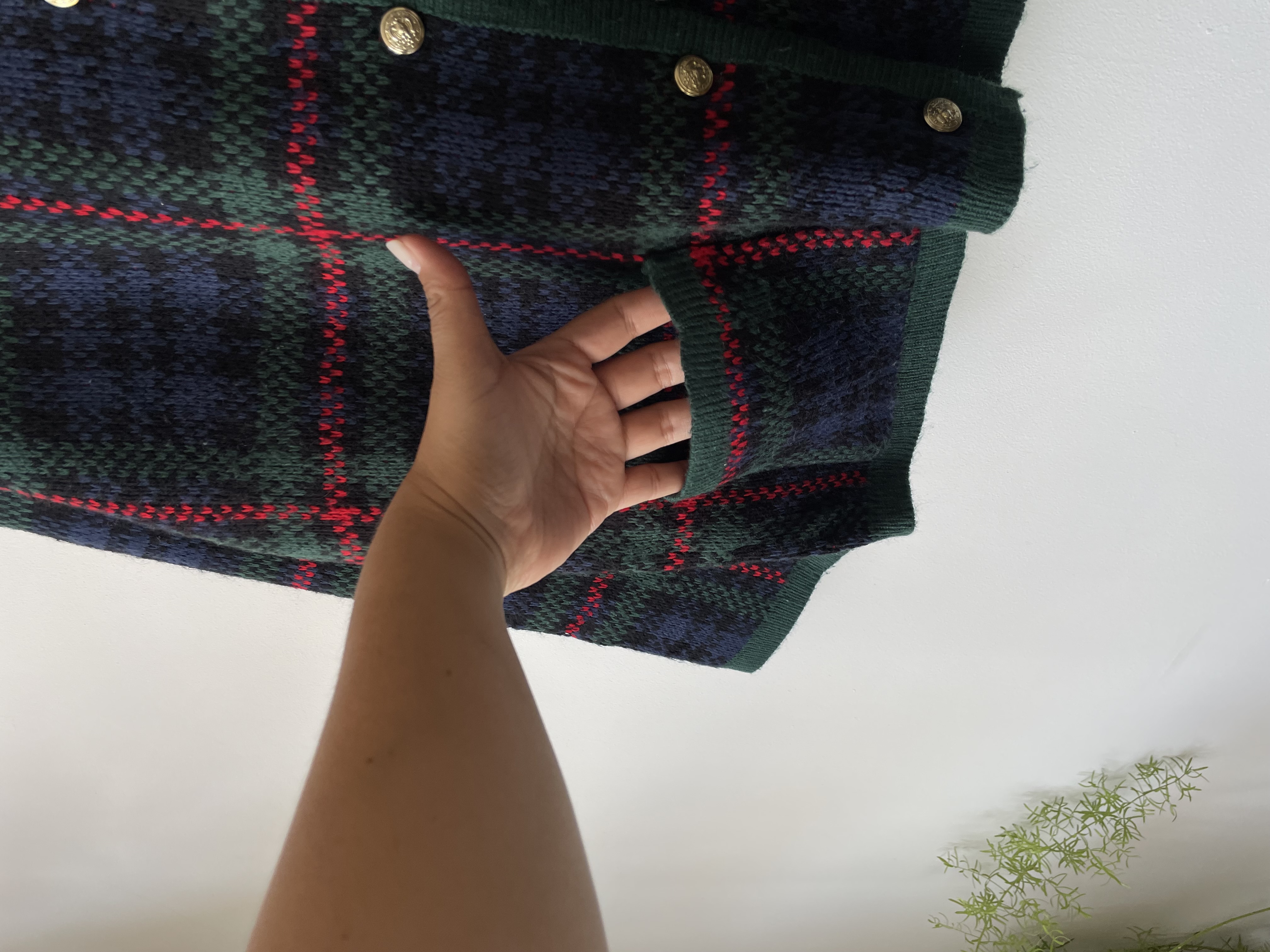 Cardigan tartán. Talla: L 3