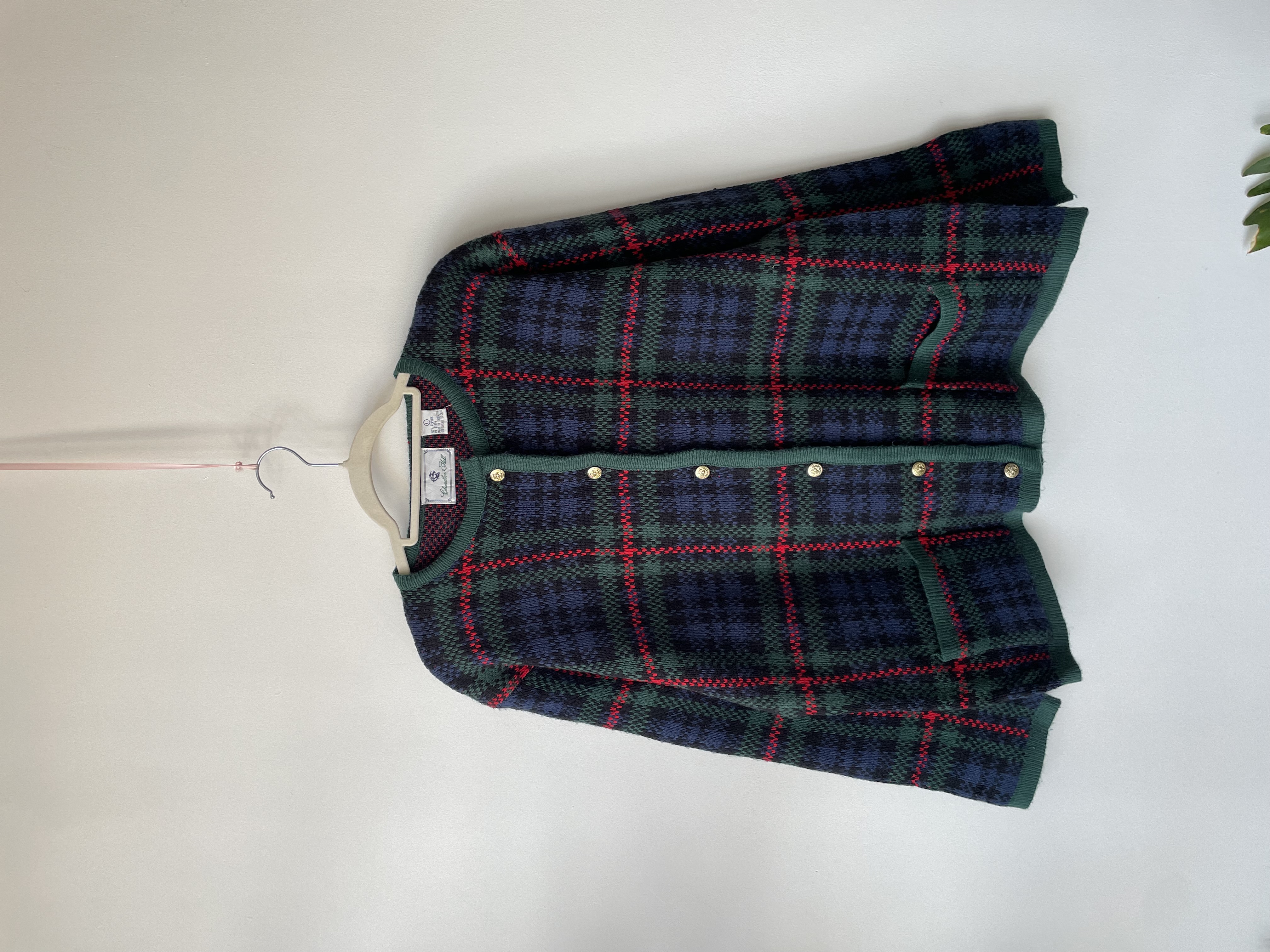 Cardigan tartán. Talla: L 1