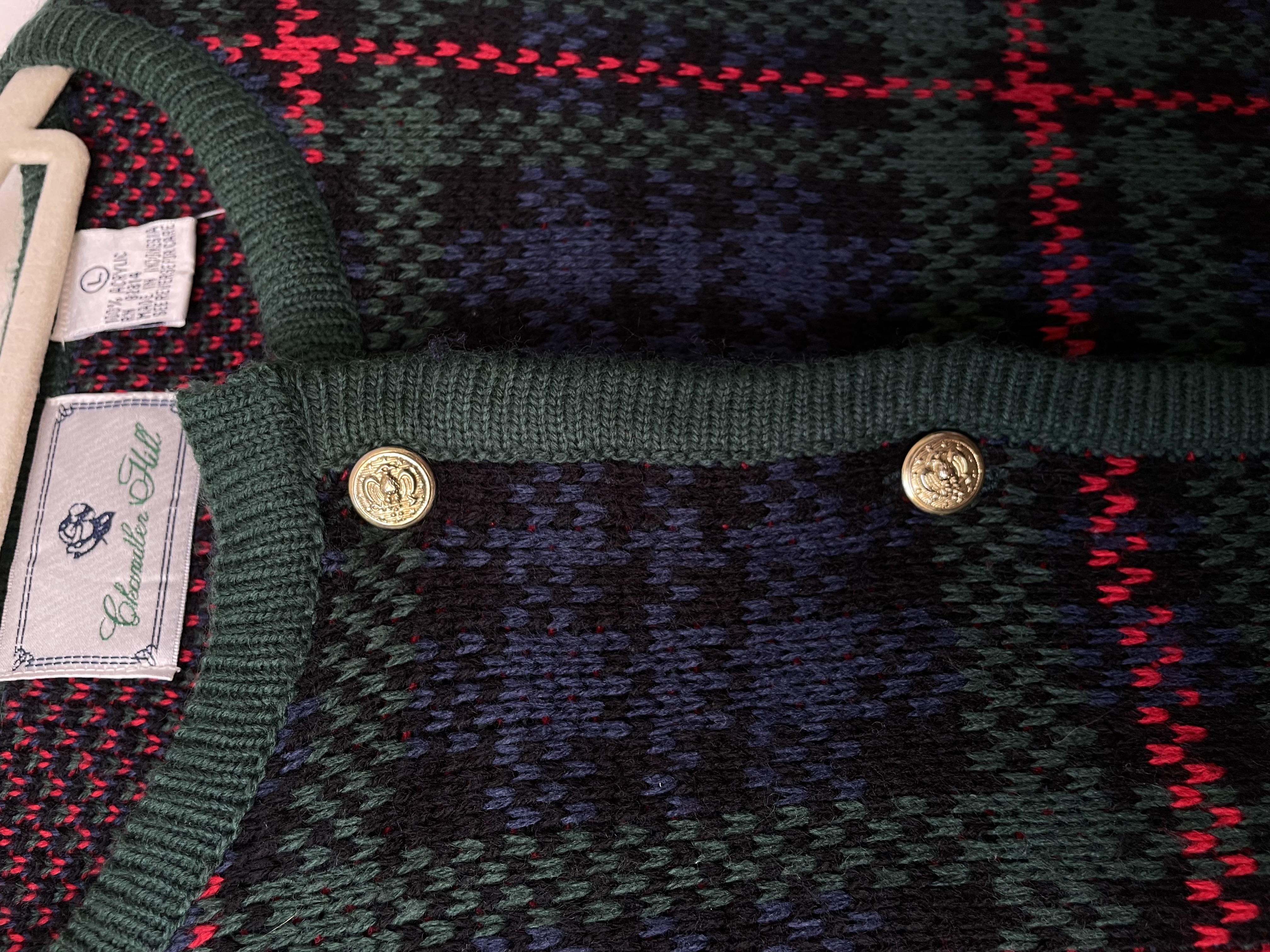 Cardigan tartán. Talla: L 2