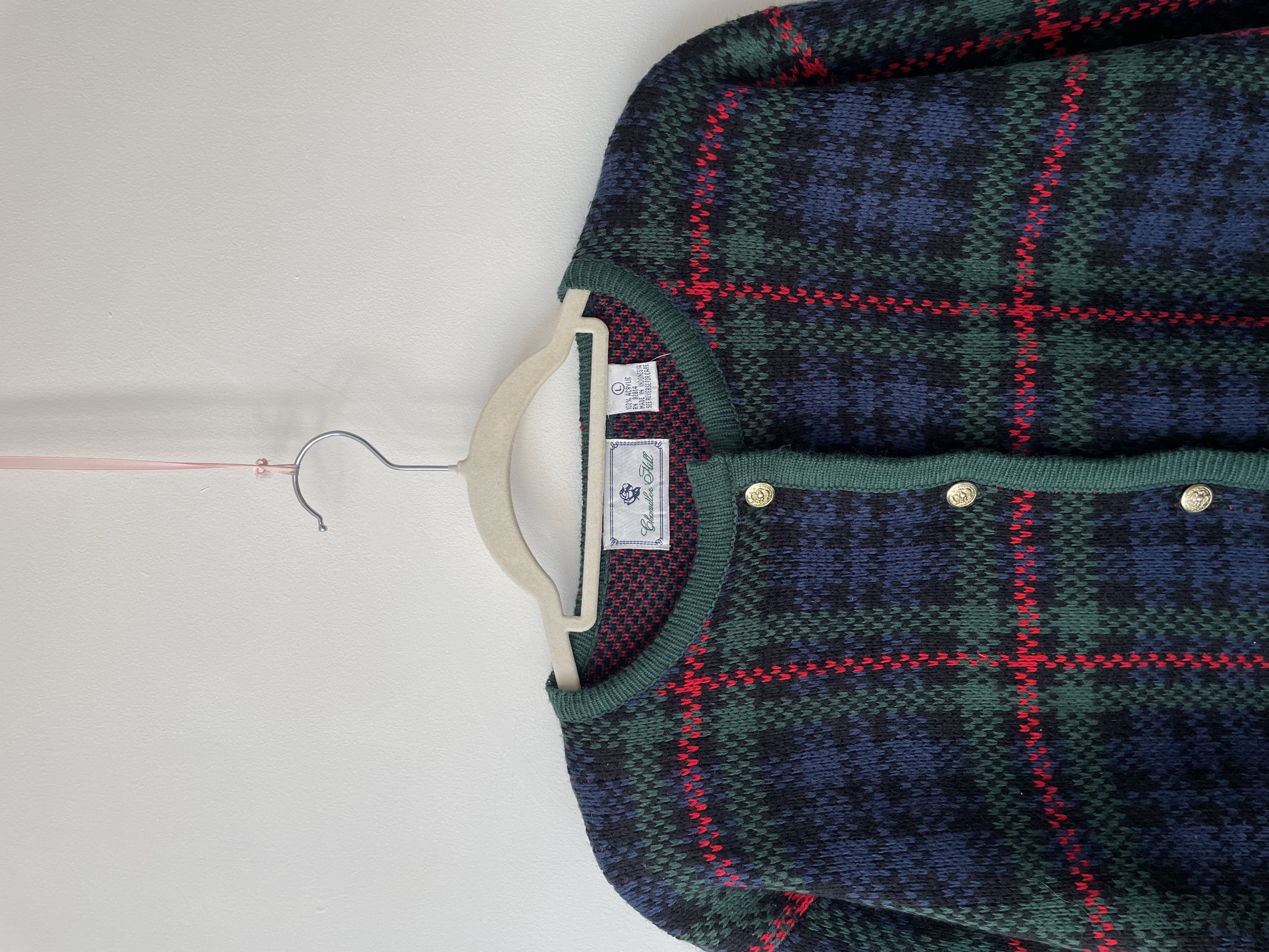 Cardigan tartán. Talla: L 5