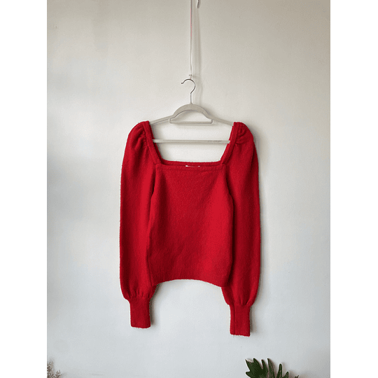 Sweater rojo. Talla: XS