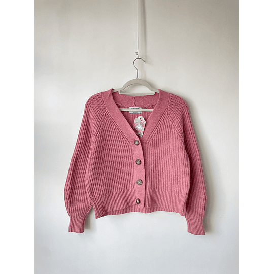 Cardigan rosa. Talla: S