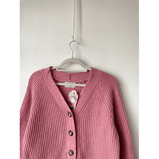 Cardigan rosa. Talla: S