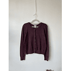 Cardigan burdeo. Talla: M 1