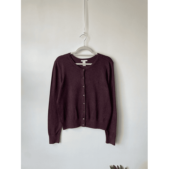 Cardigan burdeo. Talla: M