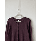 Cardigan burdeo. Talla: M 2