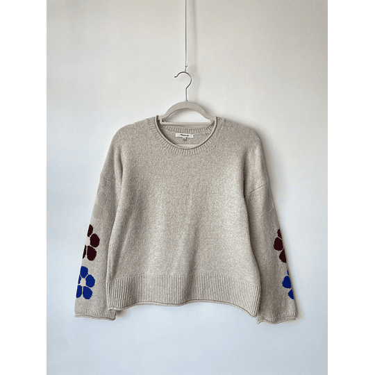 Sweater flores. Talla: XS