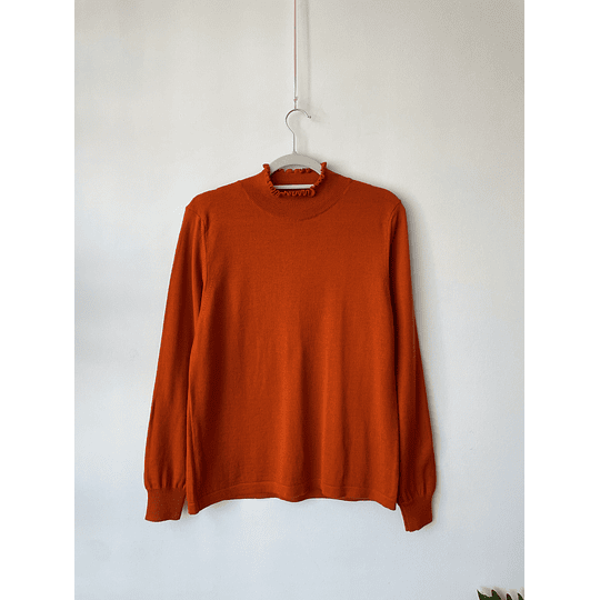 Sweater vuelos lana. Talla: XL