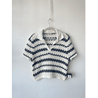 Polera rayada. Talla: 2XL niña (m)  1