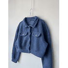 Chaqueta cordero celeste. Talla: L chico (m/l) 2