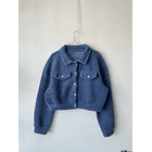 Chaqueta cordero celeste. Talla: L chico (m/l) 1