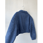 Chaqueta cordero celeste. Talla: L chico (m/l) 4