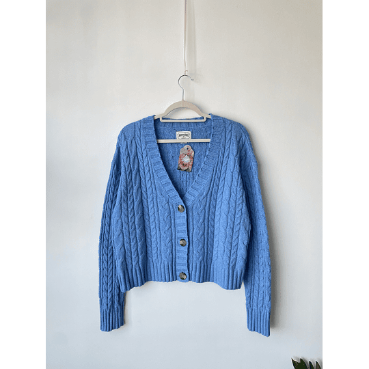 Cardigan trenzado. Talla: L