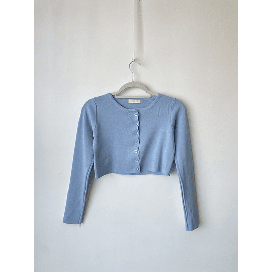 Cardigan baby blue. Talla: S