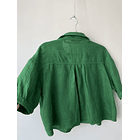 Blusa verde lino. Talla: XS oversized (S/M) 4