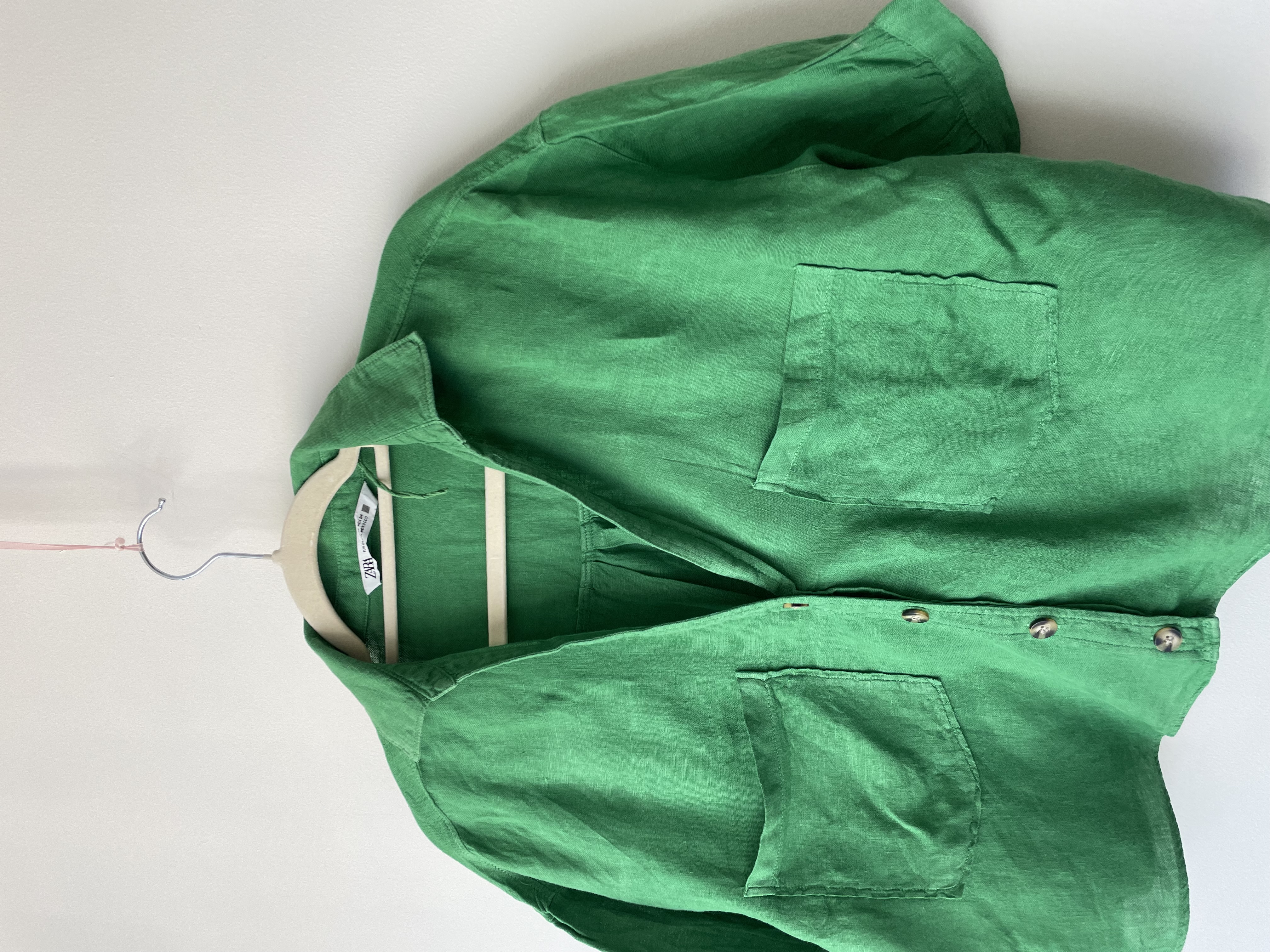 Blusa verde lino. Talla: XS oversized (S/M) 2