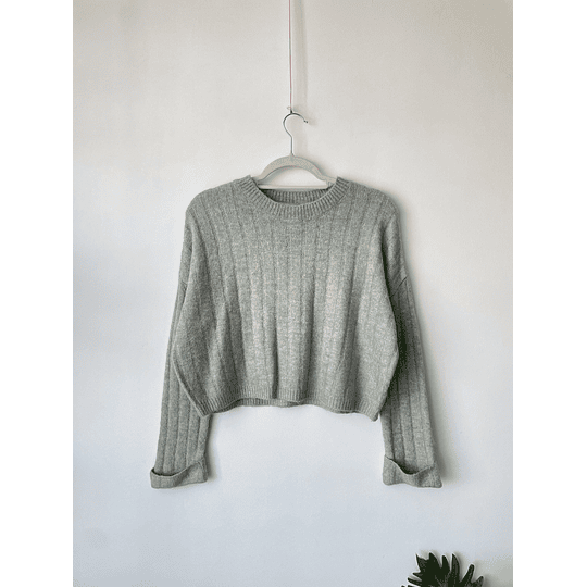 Sweater verde agua. Talla: XS oversized
