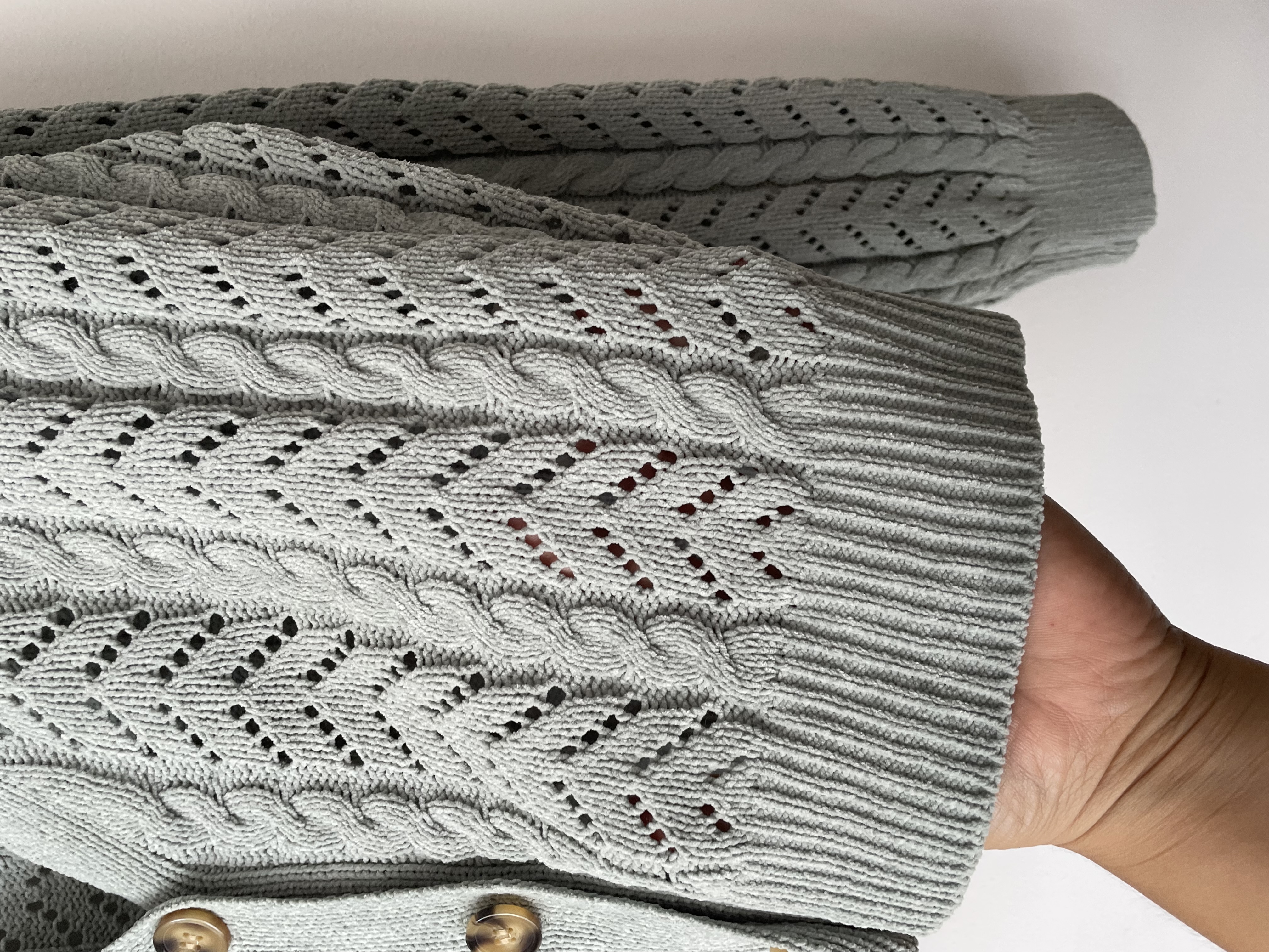 Cardigan calado. Talla: L 2