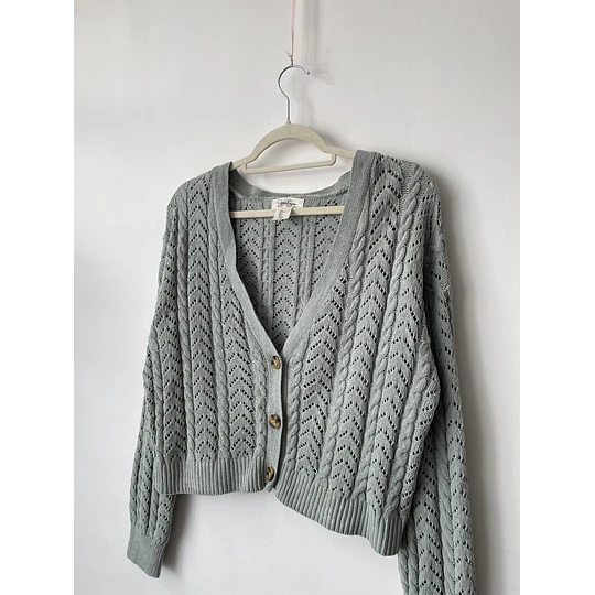 Cardigan calado. Talla: L