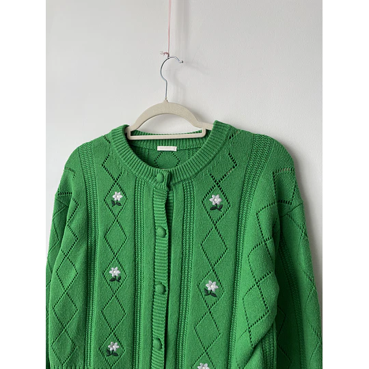 Cardigan verde. Talla: L