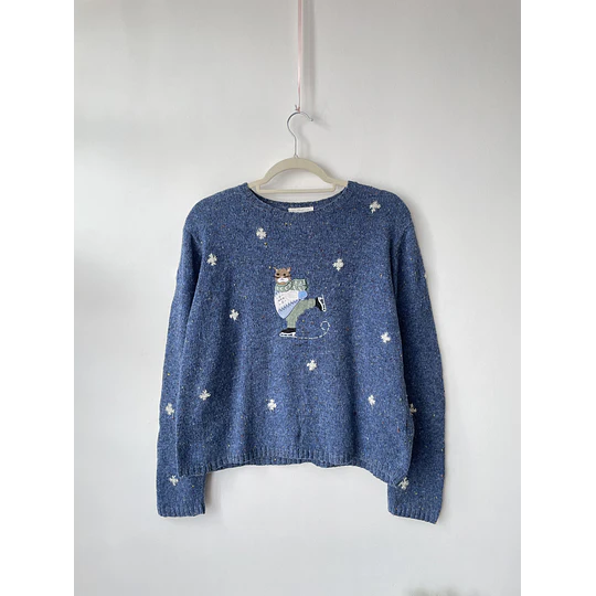 Sweater gato sky. Talla: M