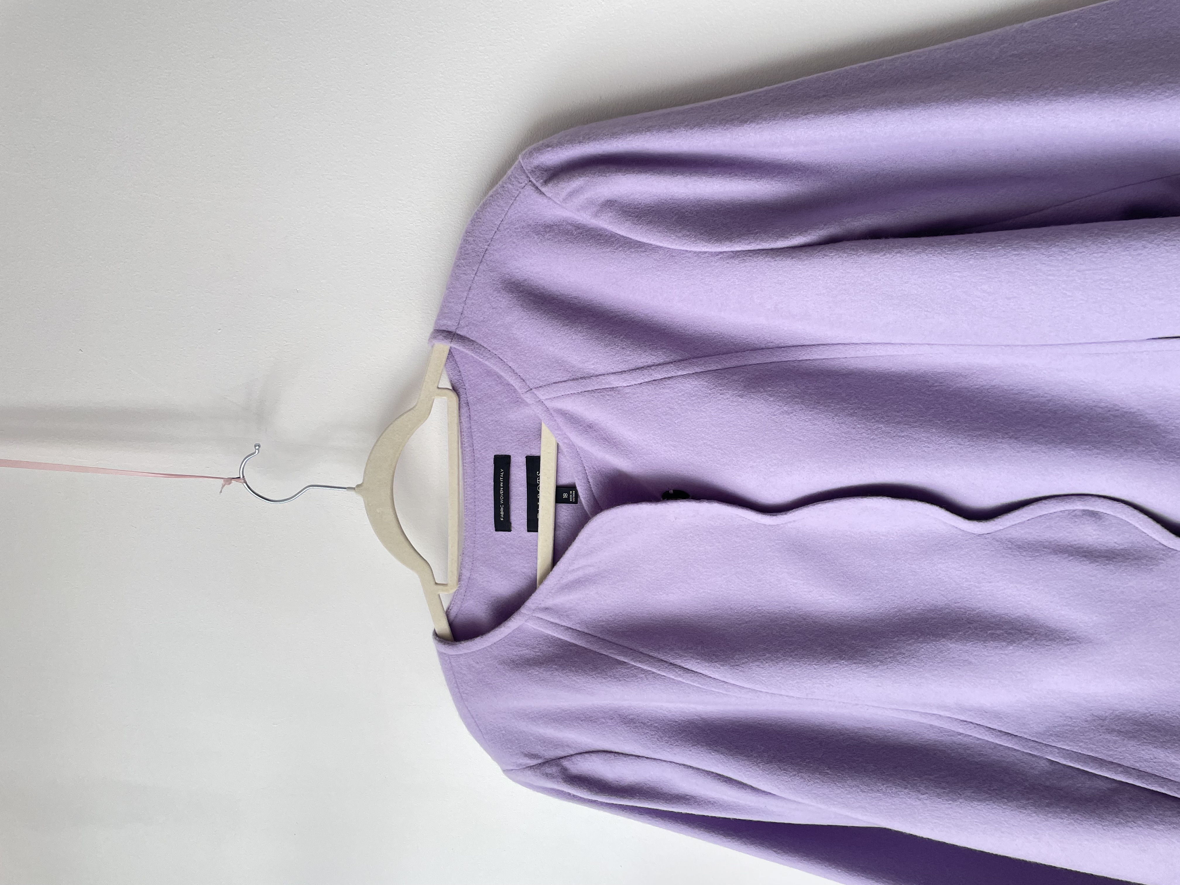 Abrigo lila lana. Talla: 18 (xl)  2