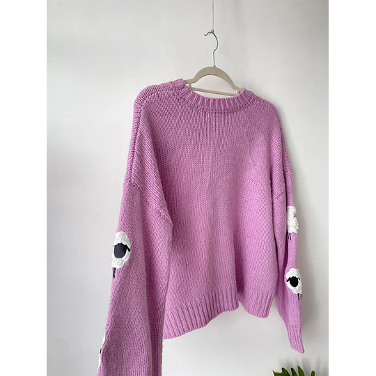 Sweater ovejas. Talla: S oversized 