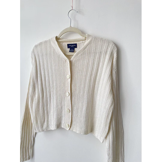 Cardigan lino. Talla: S holgado