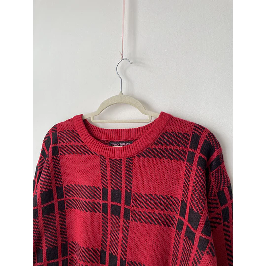 Sweater tartán. Talla: L