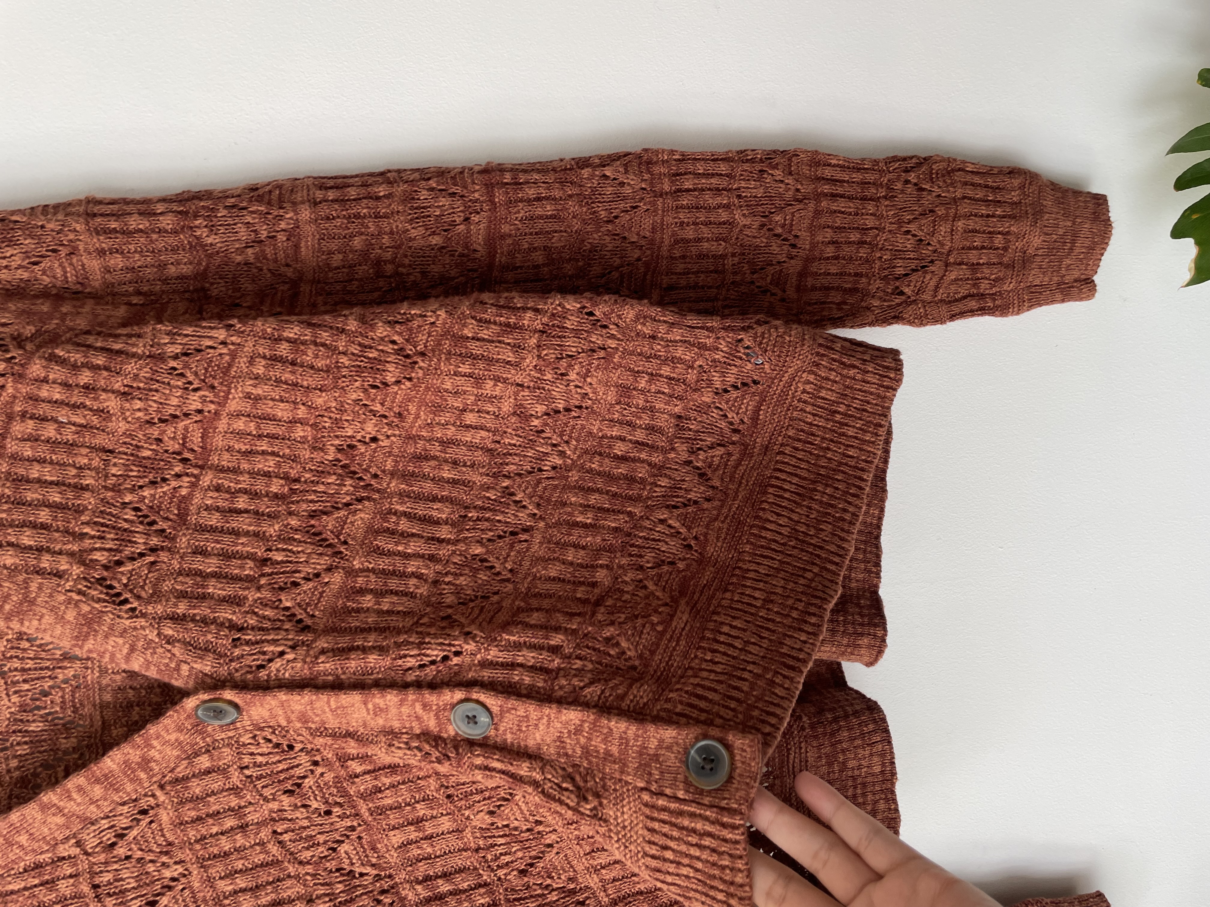 Cardigan café. Talla: L 2