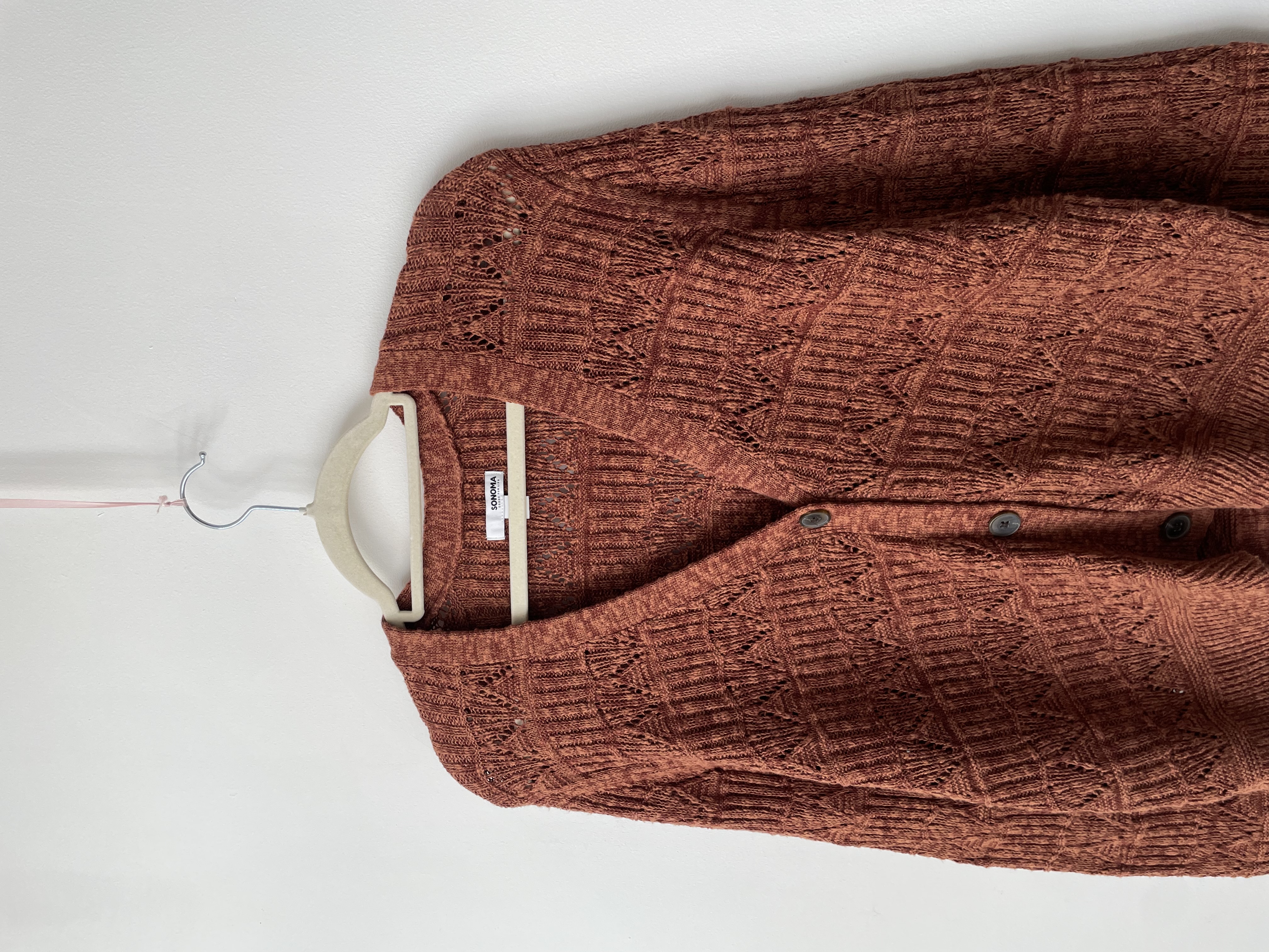 Cardigan café. Talla: L 3