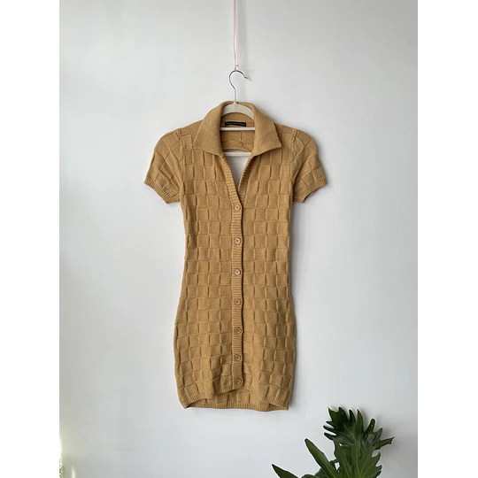 Vestido camel. Talla: S