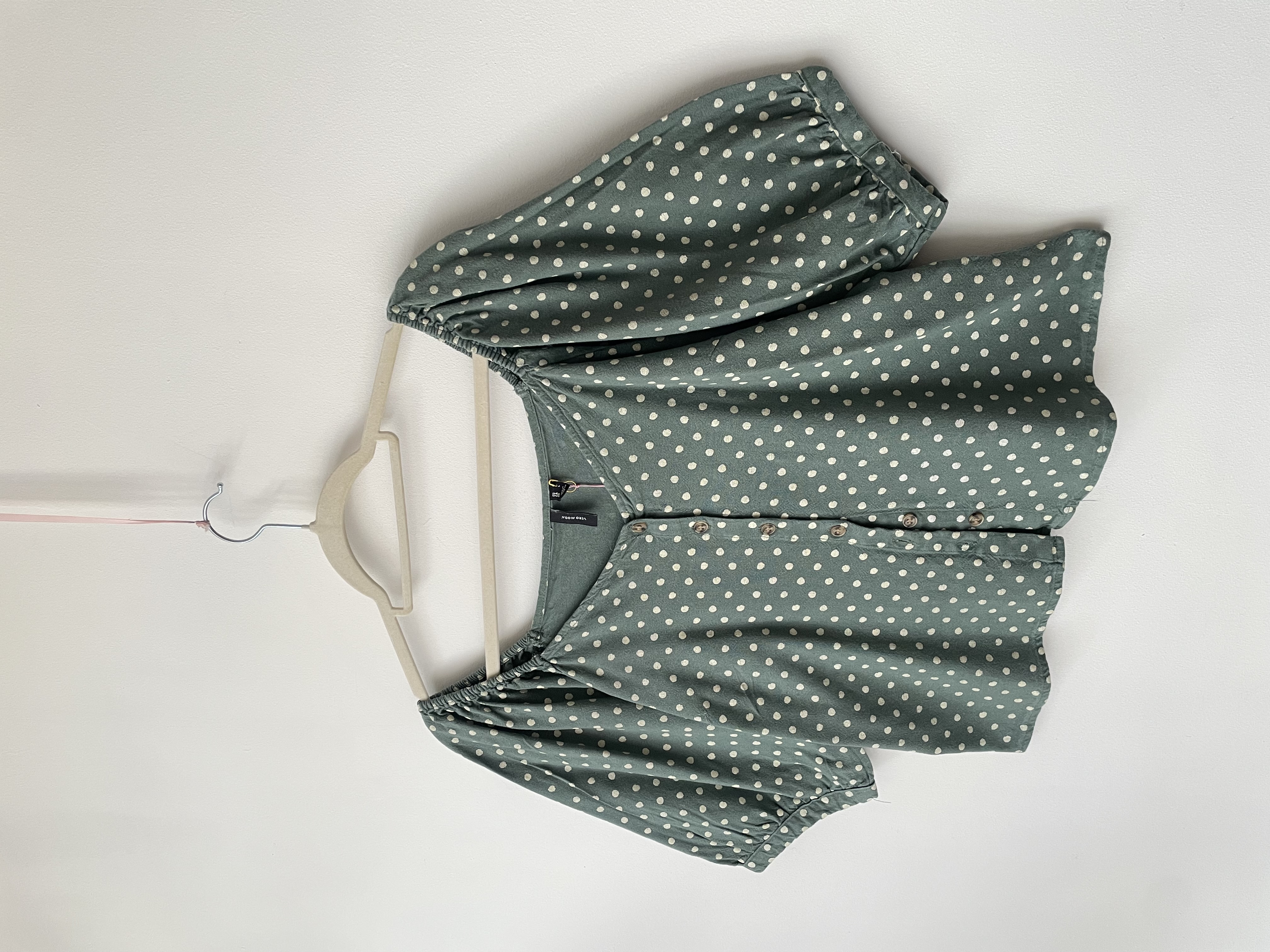 Blusa lunares lino. Talla: L 2